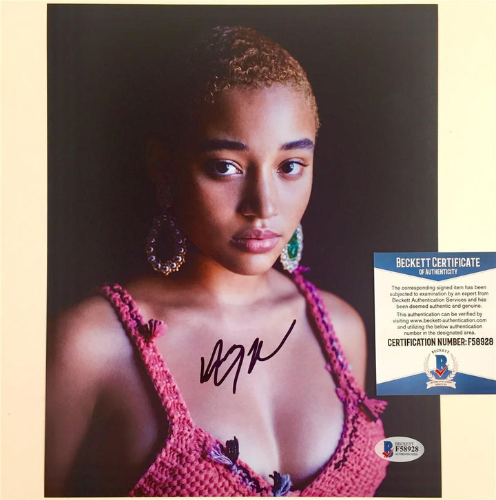 AMANDLA STENBERG Signed 8x10 Photo ~ Beckett BAS COA ~ Hunger Games EVERYTHING