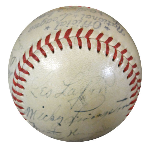 1948 New York Giants Signed NL Baseball 19 Sigs Johnny Mize PSA/DNA