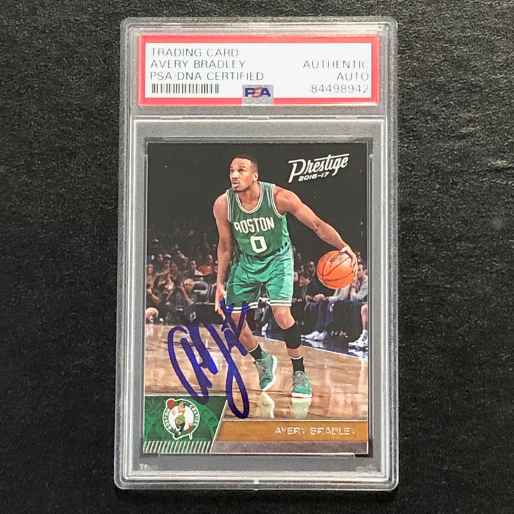 2016-17 Panini Prestige #128 Avery Bradley Signed Card AUTO PSA/DNA Slabbed Celt