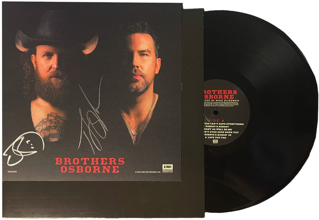 Brothers Osborne signed 2023 Self Titled 11x11 Art Card/Album Cover/LP/Record