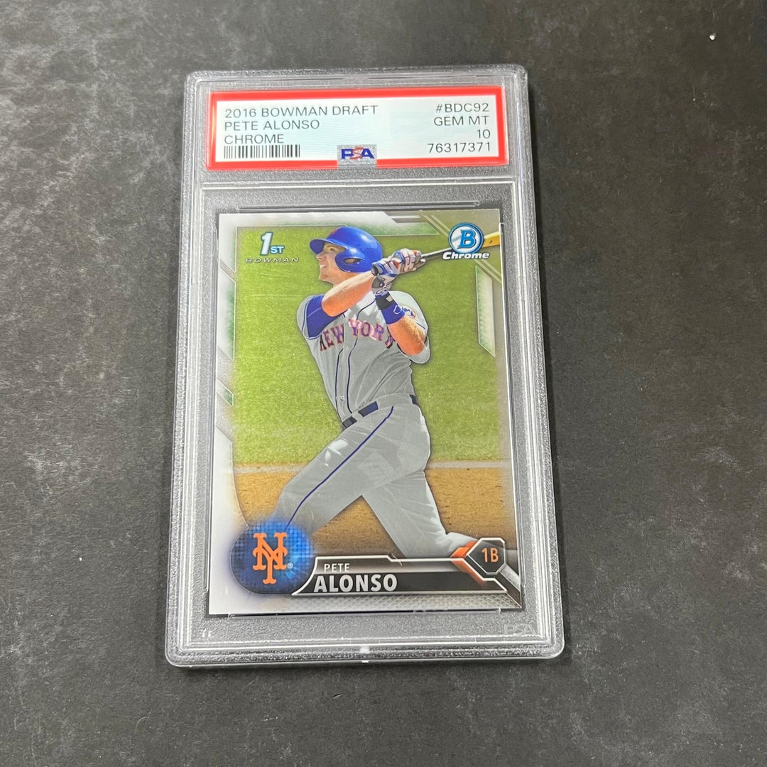 2016 Bowman Draft #BDC92 Pete Alonso Graded Card PSA Slabbed GEM MT 10 Mets