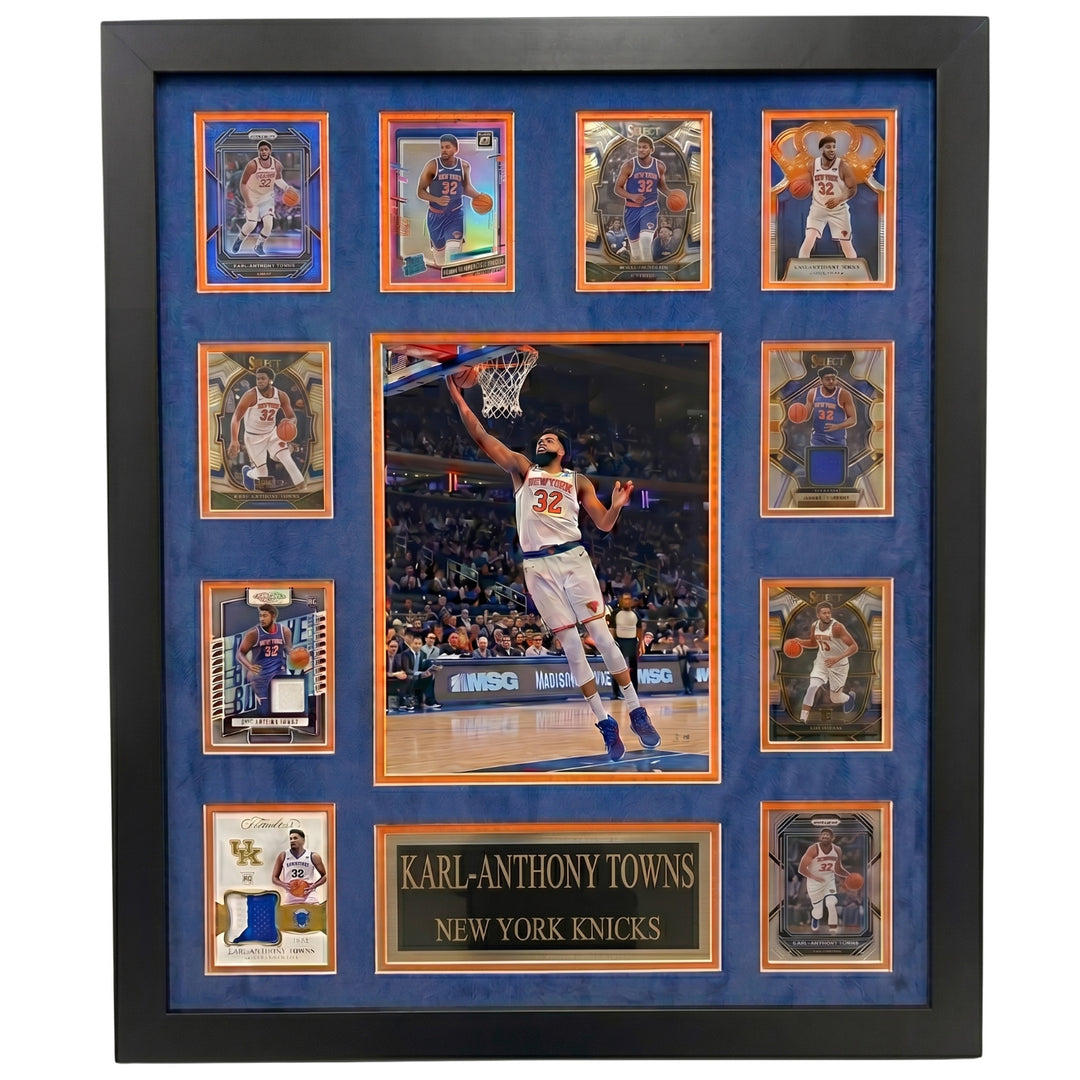 Karl-Anthony Towns 10-Card Custom Framed Display Piece New York Knicks