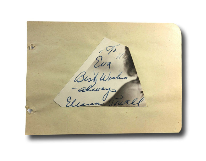 Eleanor Powell Hand Signed Album Page Cut JSA COA Autograph Born To Dance