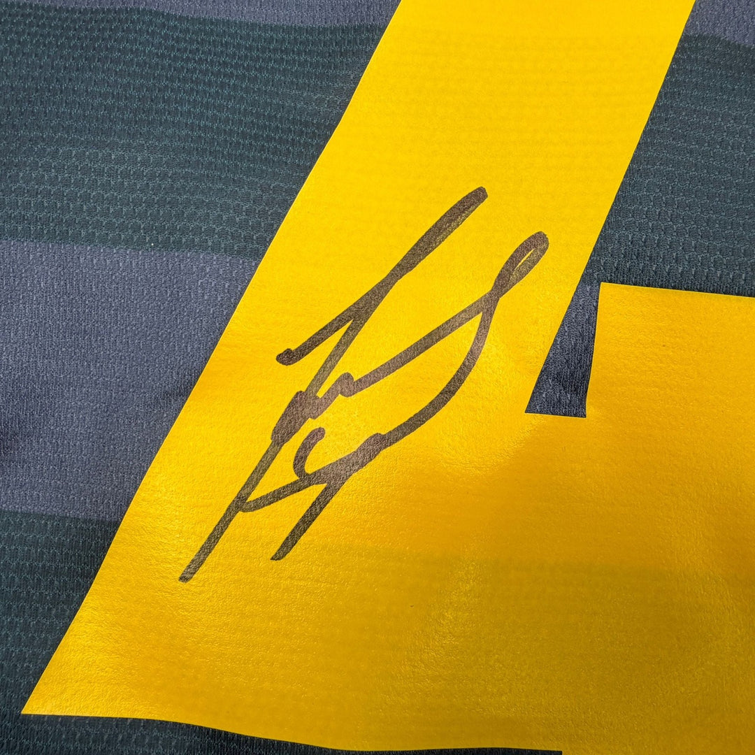 Autographed/Signed Javier Zanetti Inter Milan Navy Soccer Jersey Beckett BAS COA