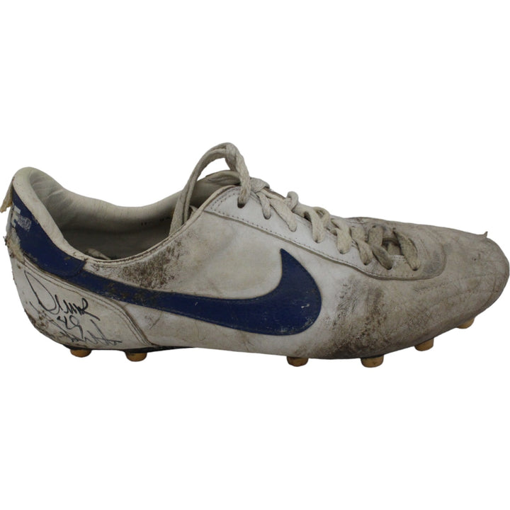Dennis Smith Signed Game Used Nike Sz 11.5 Cleat Right Foot Beckett 44718