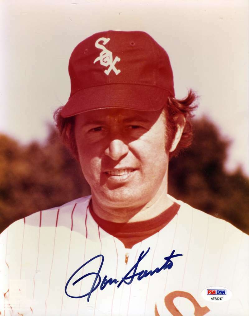 Ron Santo Psa Dna Coa Autograph White Sox 8x10 Photo  Hand Signed Authentic