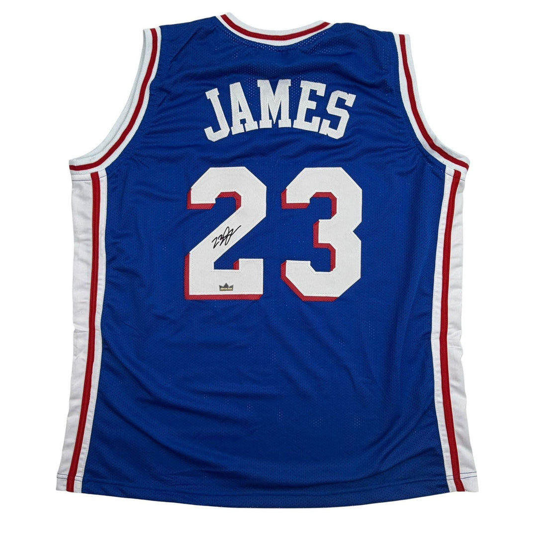 Facsimile Autographed LeBron James Philadelphia Blue Reprint Jersey XL