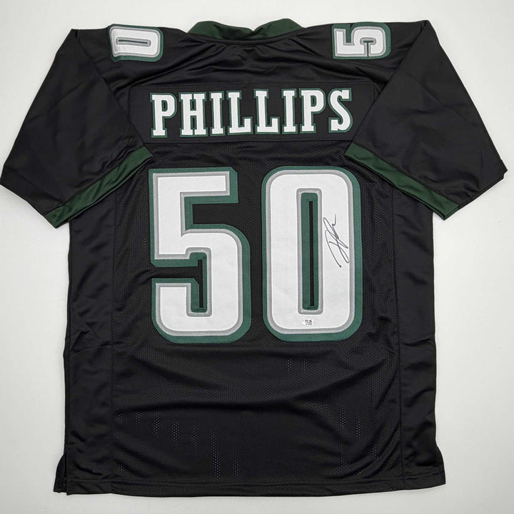 Autographed/Signed Jaelan Phillips Philadelphia Black Football Jersey PSA COA