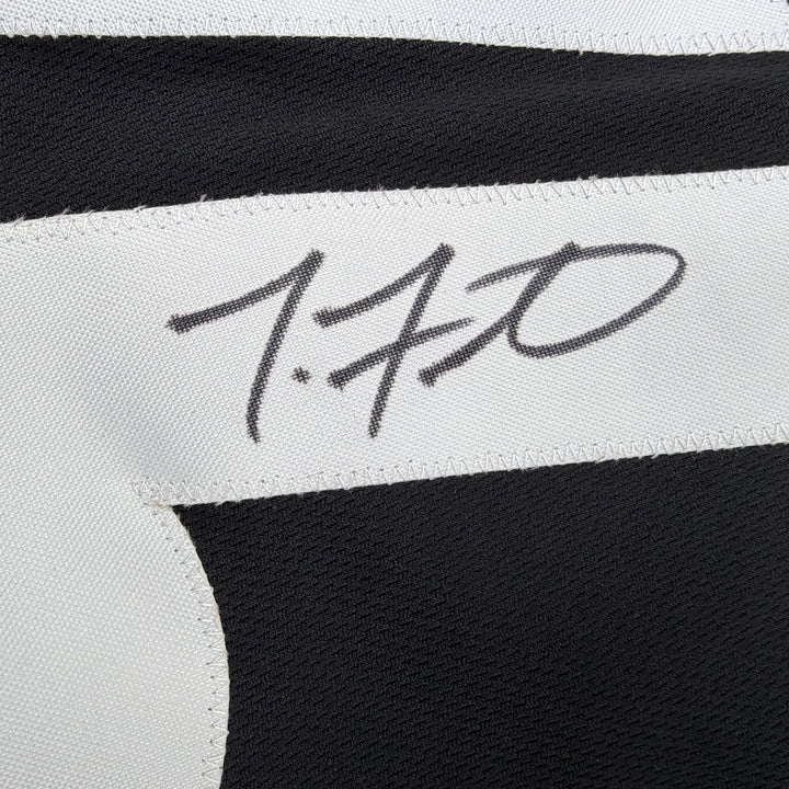 Autographed/Signed Troy Fautanu Pittsburgh Black Football Jersey JSA COA