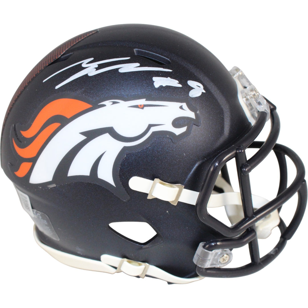Talanoa Hufanga Autographed Denver Broncos Mini Helmet Beckett Witness 53448