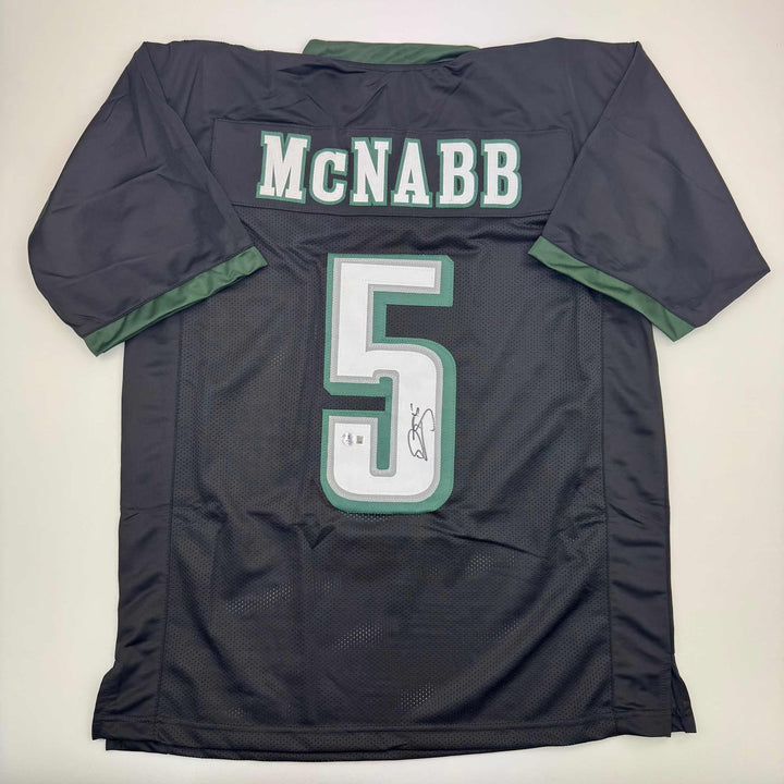 Autographed/Signed Donovan McNabb Philadelphia Black Jersey JSA COA