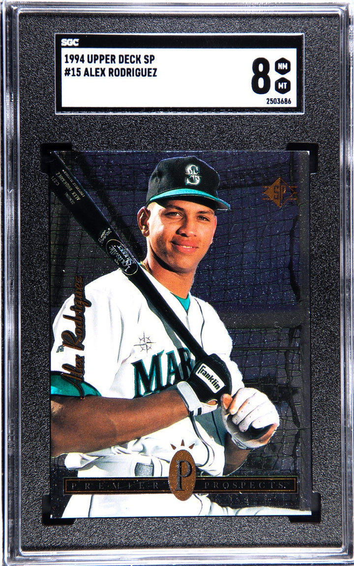Alex Rodriguez 1994 Upper Deck SP Rookie Card (RC) #15- SGC Graded 8 NM-MT