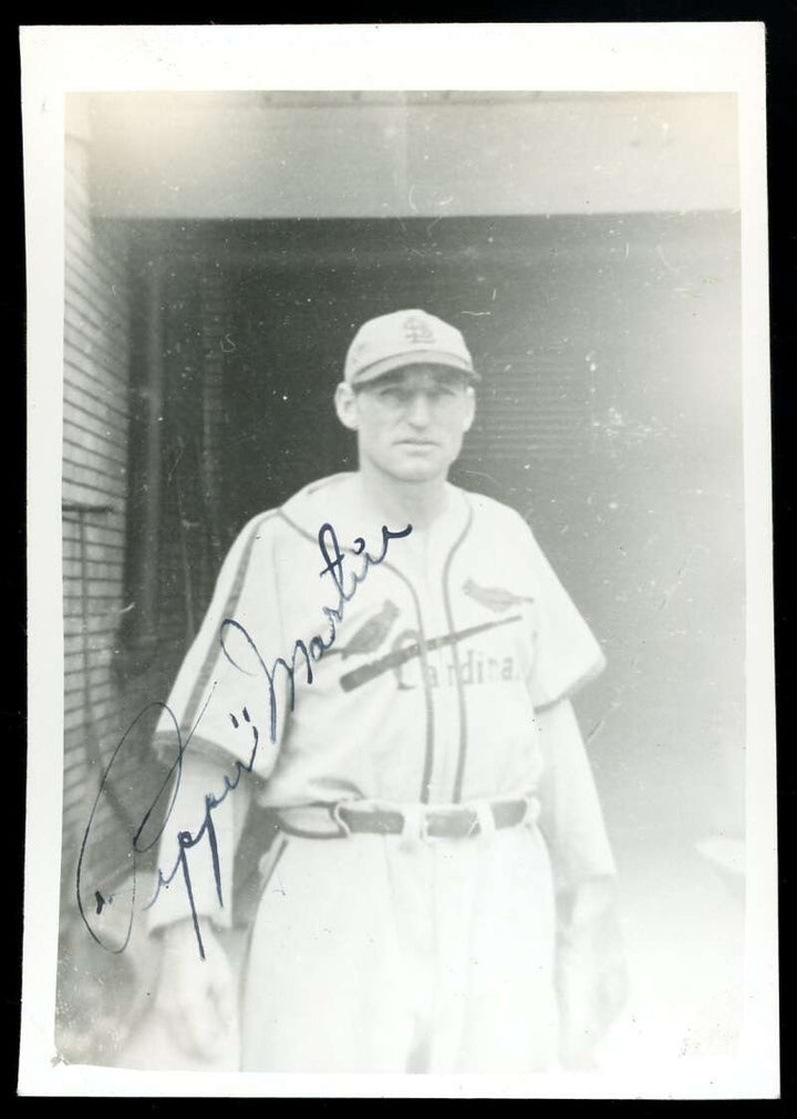 Pepper Martin PSA DNA Signed 4x5 Original Cardinals Photo Autograph