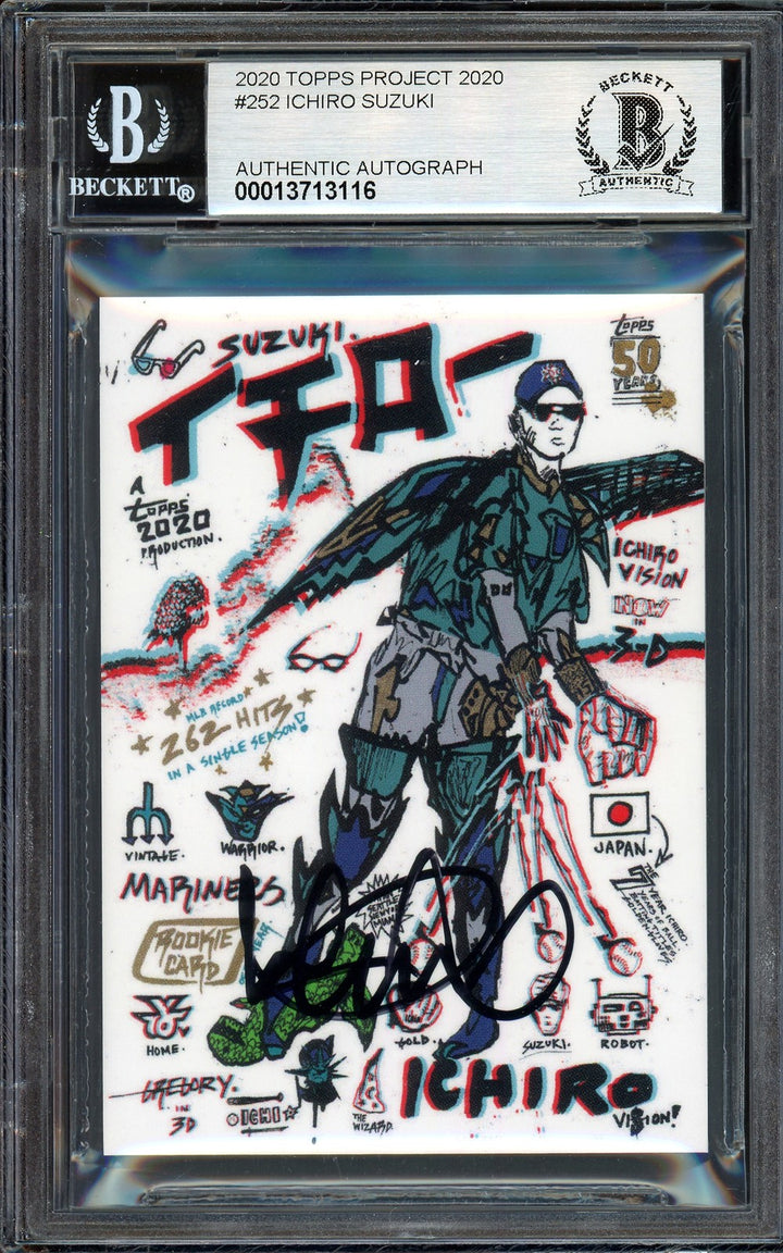 Ichiro Suzuki Auto Topps Project 2020 Gregory Siff Card 252 Sig 10 /10 BAS