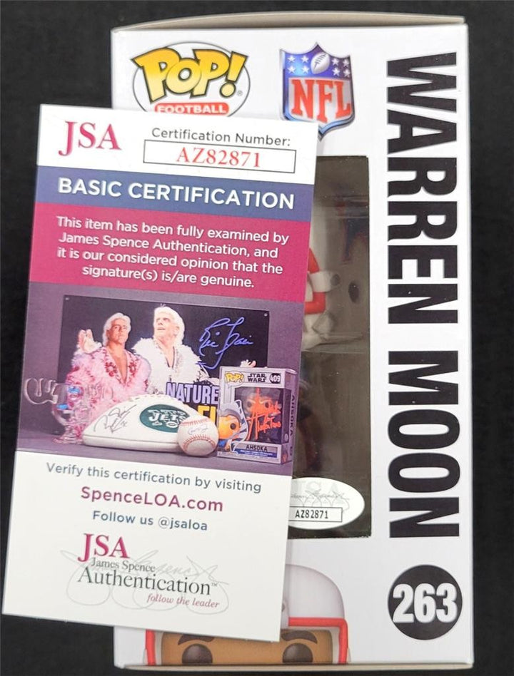 Warren Moon signed "HOF 06" Houston Oilers Funko Pop! 263 autograph ~ JSA COA