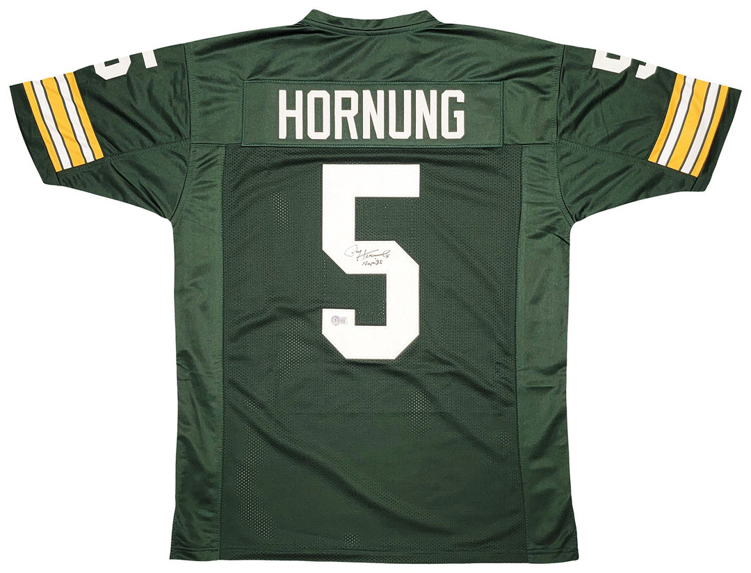 Green Bay Packers Paul Hornung Autographed Signed Green Jersey "HOF 86" Beckett