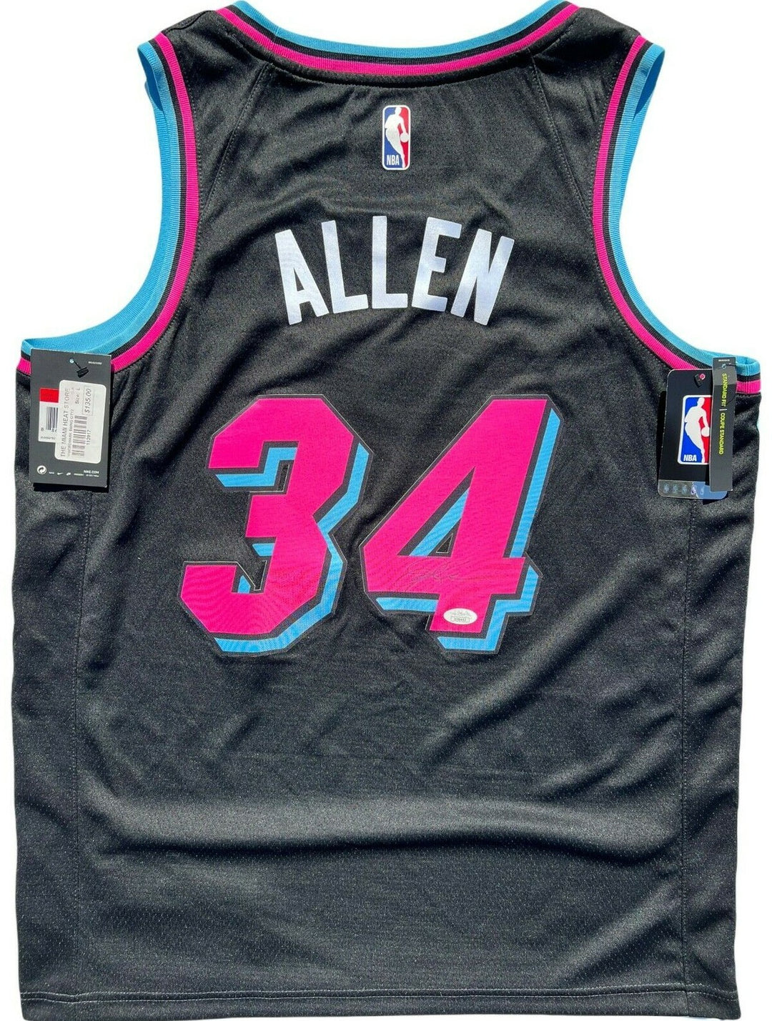 RAY ALLEN SIGNED MIAMI HEAT VICE CITY AUTHENTIC BASKETBALL JERSEY NIGHTS JSA