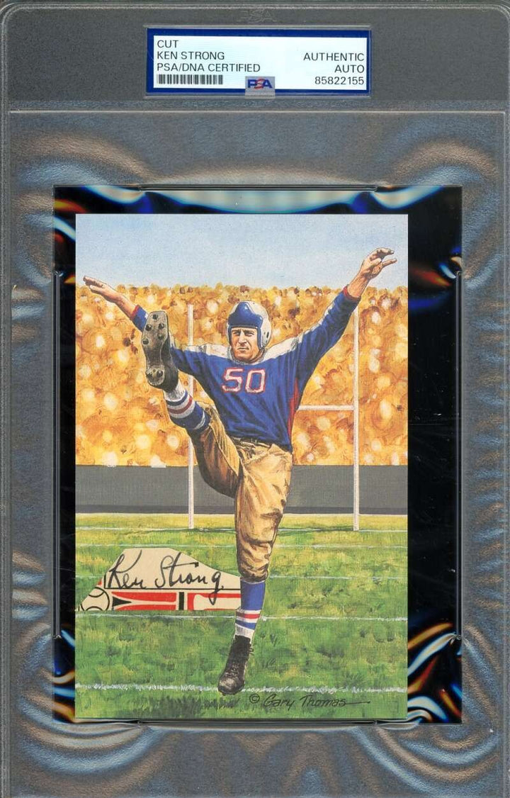 Ken Strong PSA DNA Signed Goal Line Art Card Cut GLAC Autograph