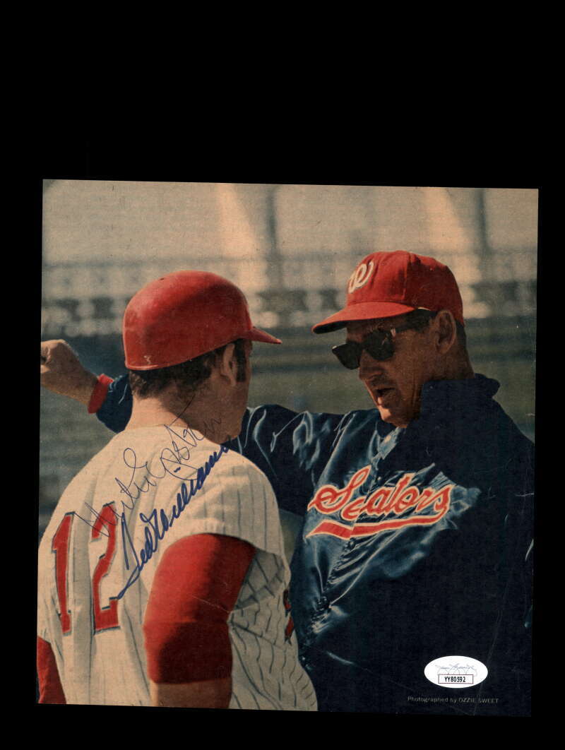 Mike Epstein Ted Williams JSA Cert Signed  8x10 Photo Autographed Senators
