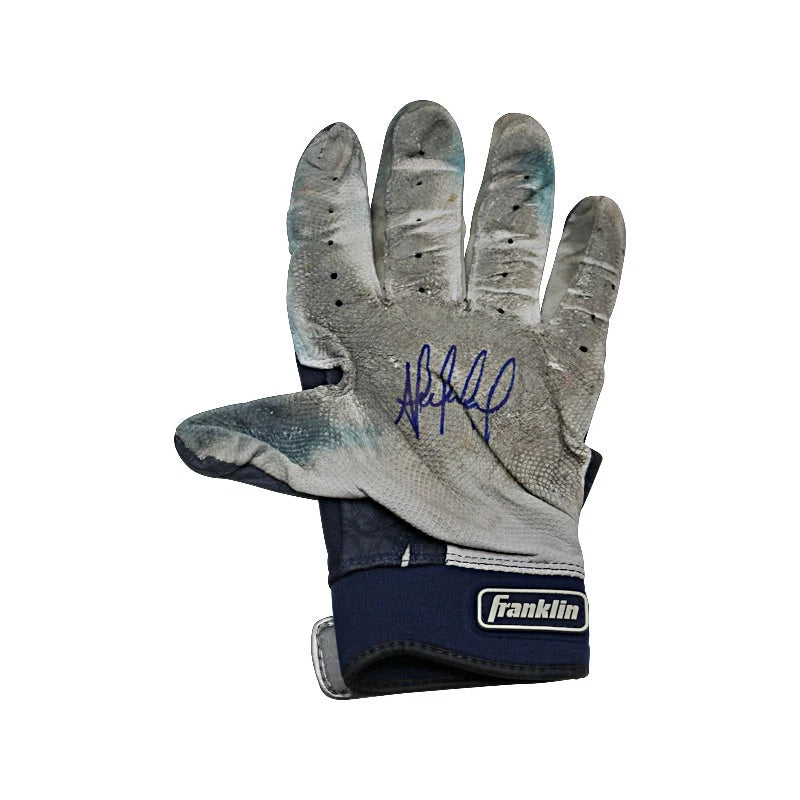Andres Chaparro New York Yankees Autographed 2023 Spring Training Used Franklin Navy/Grey Left Batting Glove (Chaparro LOA)