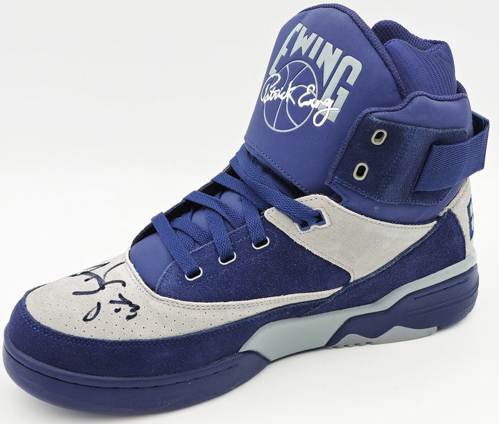 Patrick Ewing Auto Navy Athletics 33 HI OG Shoe Georgetown Hoyas Size 13 BAS