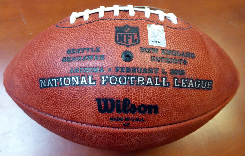 Russell Wilson Signed Super Bowl XLIX Leather Football Seattle Seahawks RW Holo