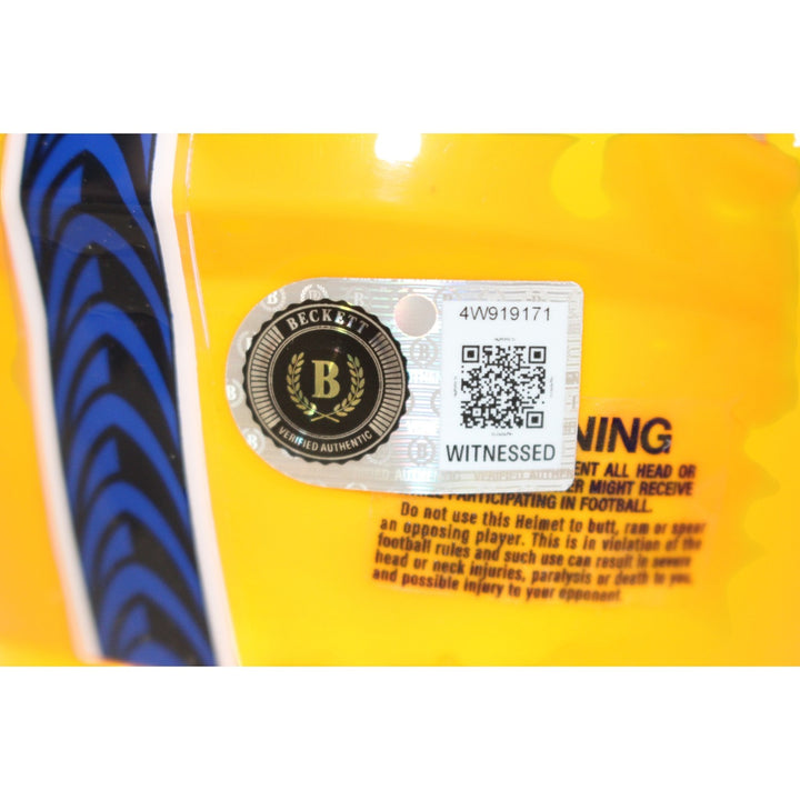 Darrelle Revis Autographed Pittsburgh Panthers Mini Helmet Beckett Witness 58224
