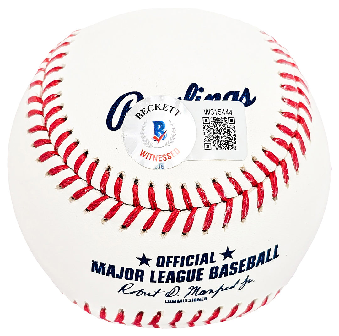 Chuck Knoblauch Signed Official MLB Baseball Yankees "91 AL ROY" Beckett Witness
