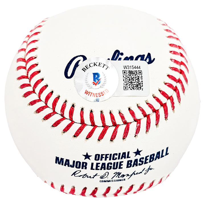 Chuck Knoblauch Signed Official MLB Baseball Yankees "91 AL ROY" Beckett Witness