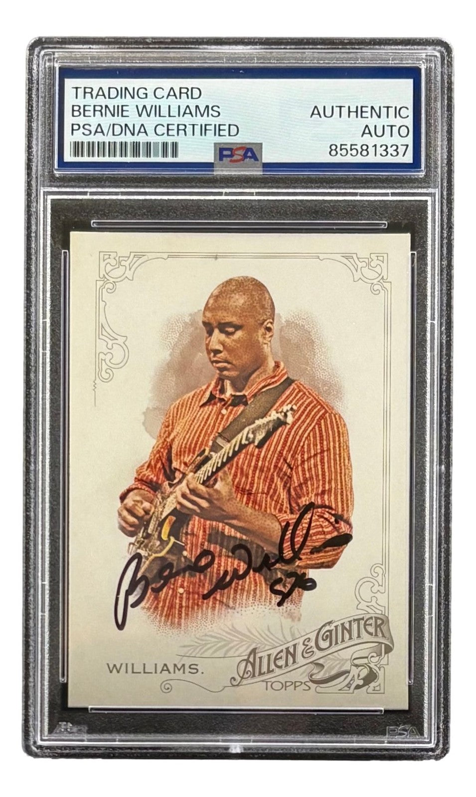 Bernie Williams Signed 2015 Topps Allen & Ginter #177 Yankees Trading Card PSA
