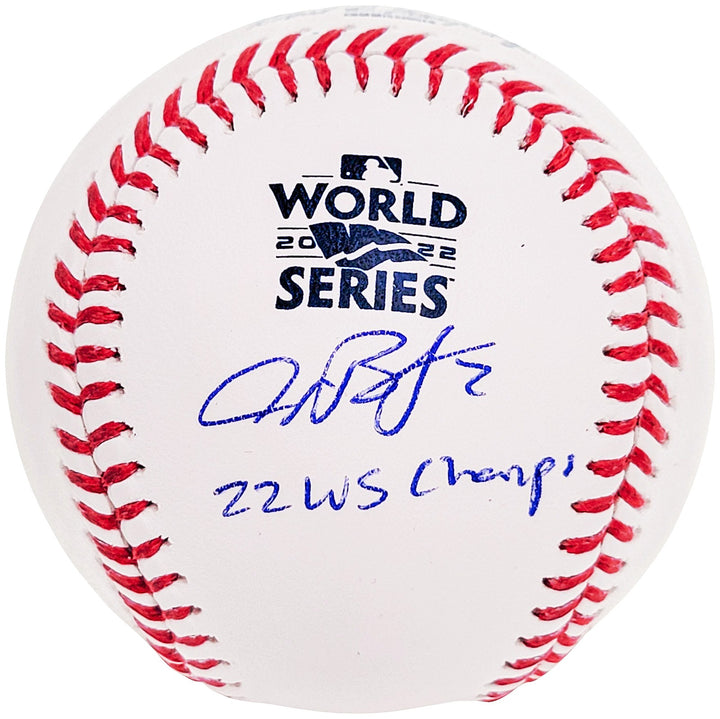 Alex Bregman Auto Official 2022 WS Logo MLB Baseball Astros 22 WS Champs Beckett