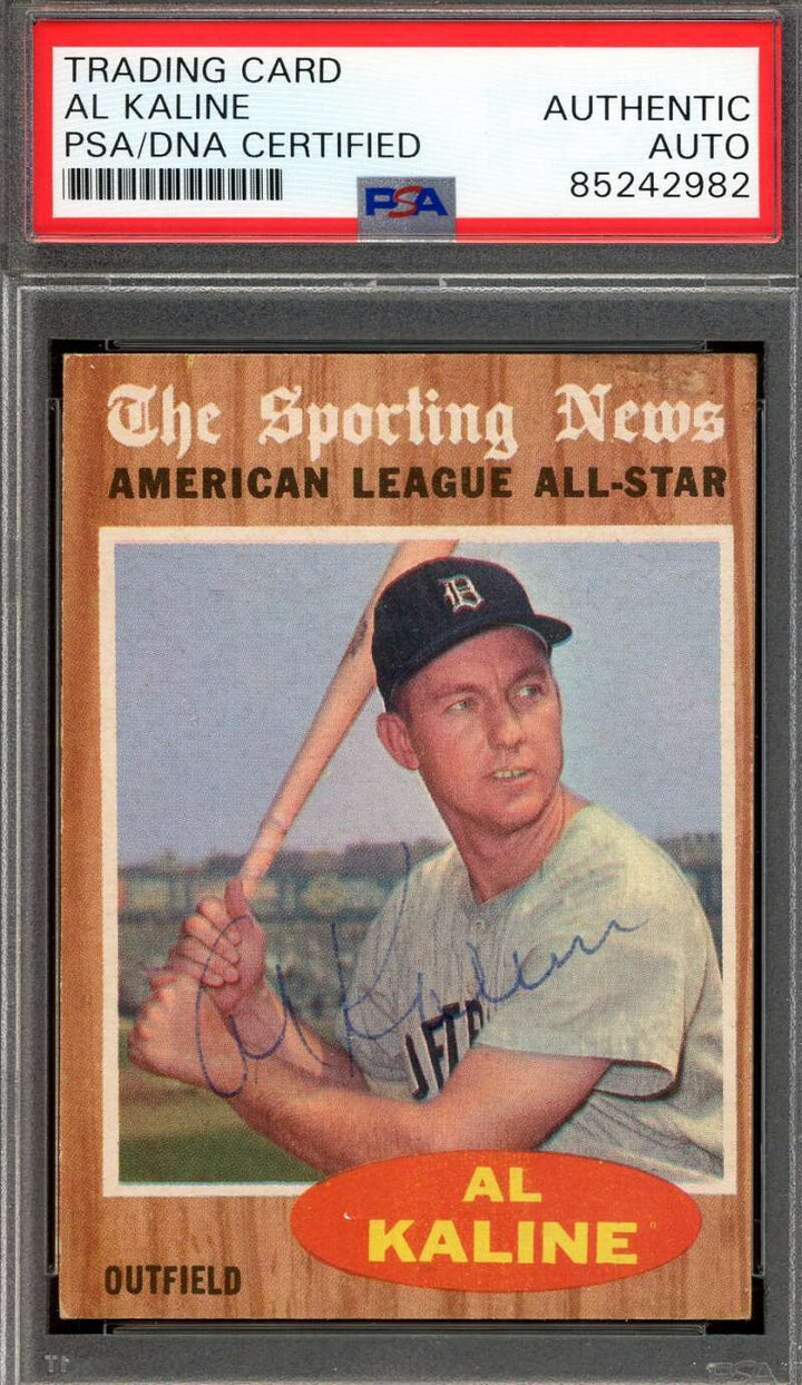 Al Kaline PSA DNA Vintage Signed 1962 Topps All Star Autograph