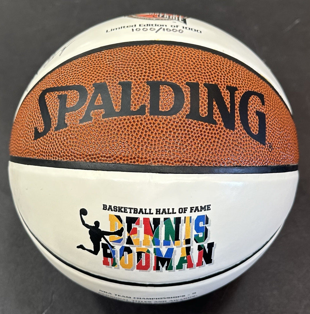 Dennis Rodman Signed Spalding Hall of Fame Basketball HOF 2011 Auto LE Bulls COA