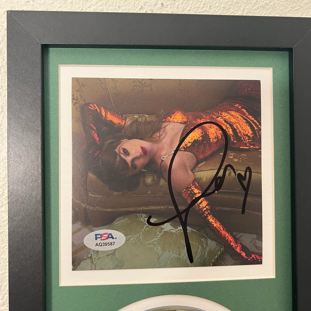 Taylor Swift Signed CD Cover Framed PSA/DNA Autographed The Life of a Showgirl