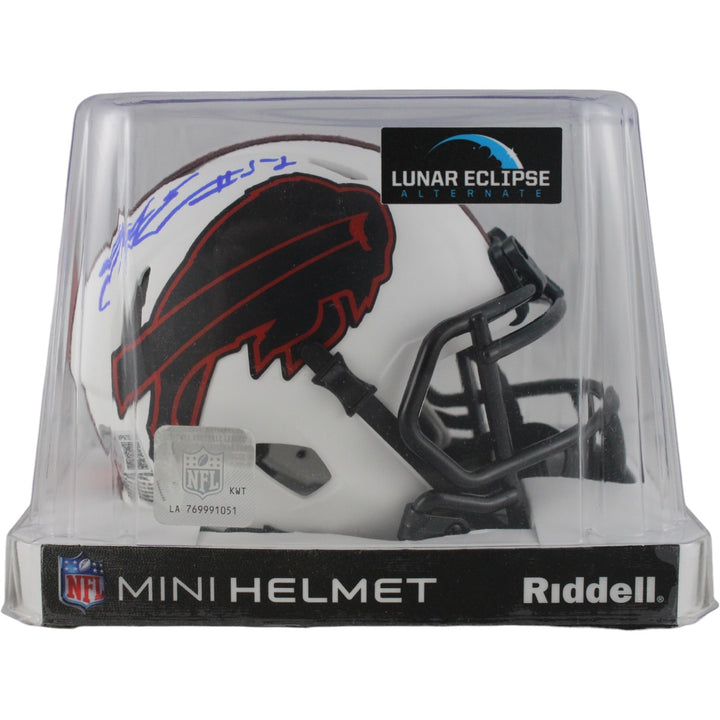 AJ Epenesa Autographed Buffalo Bills Lunar Mini Helmet Beckett Witness 50256