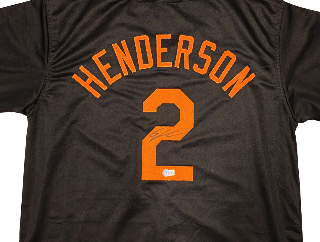 Baltimore Orioles Gunnar Henderson Signed Black Jersey Beckett Witness