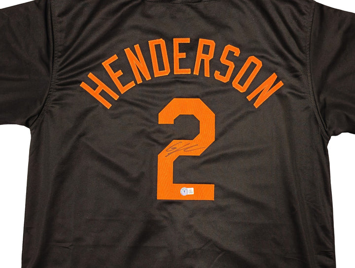 Baltimore Orioles Gunnar Henderson Signed Black Jersey Beckett Witness