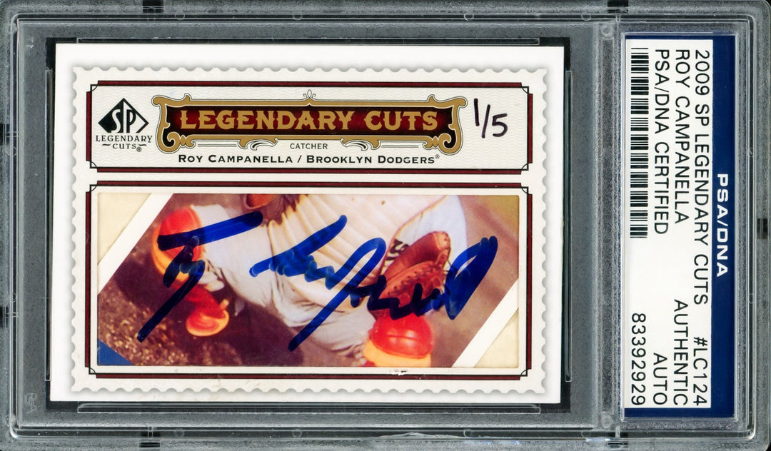 Roy Campanella Signed 2009 UD SP Legendary Cuts Card LC124 Dodgers #1/5 PSA/DNA