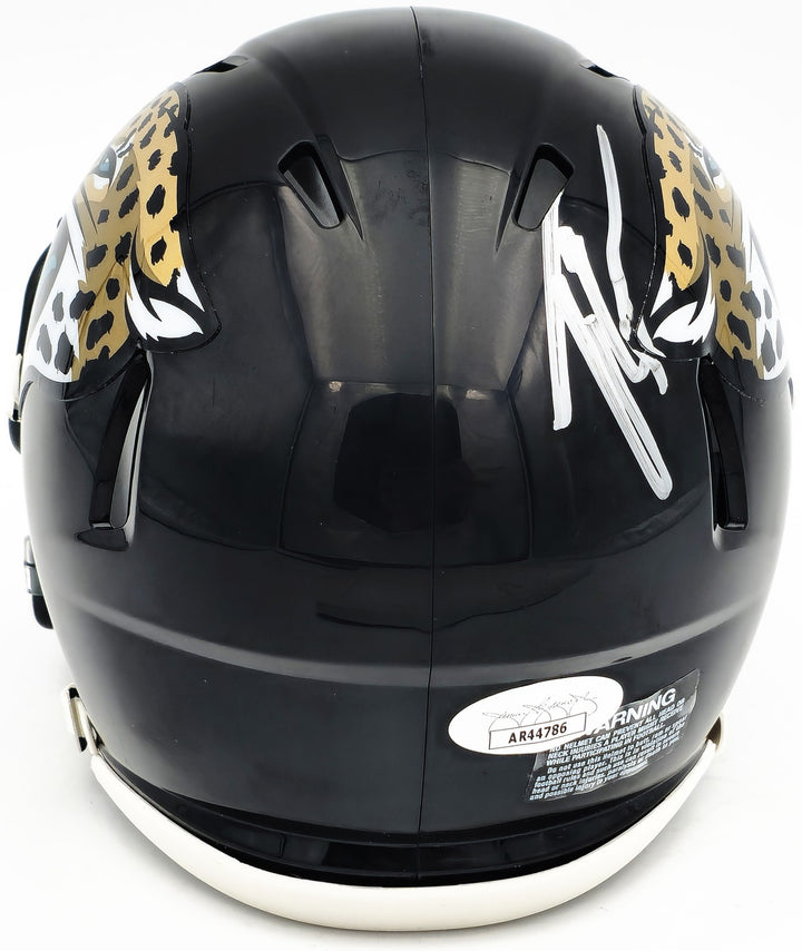 Travis Etienne Signed Jacksonville Jaguars Black Speed Mini Helmet JSA