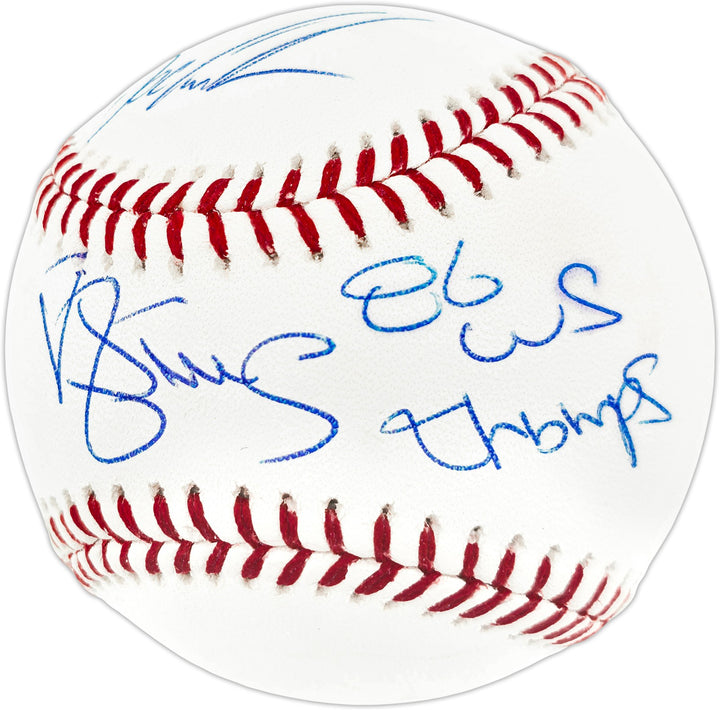 Doc Gooden Darryl Strawberry Signed MLB Baseball 86 Champs JSA