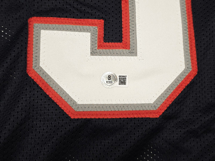 New England Patriots Milton Williams Signed Blue Jersey Beckett Witness