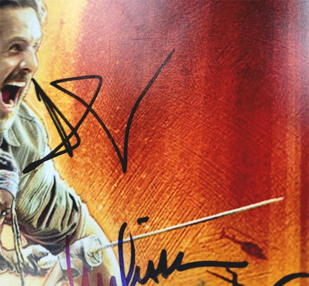 Walking Dead cast (3) signed 12x12 photo Lincoln Morgan McBride auto Beckett BAS