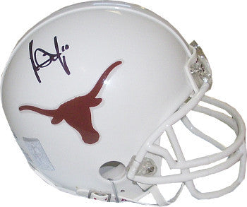 Vince Young signed Texas Longhorns Riddell Mini Helmet #10- Leaf Authentics Holo