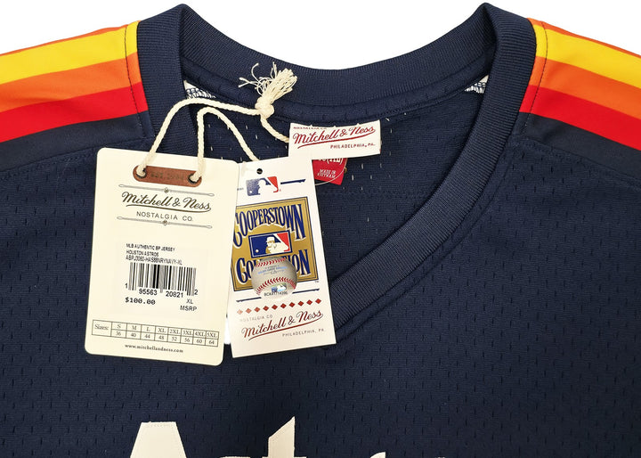Houston Astros Nolan Ryan Signed Blue Mitchell & Ness Cooperstown Collection