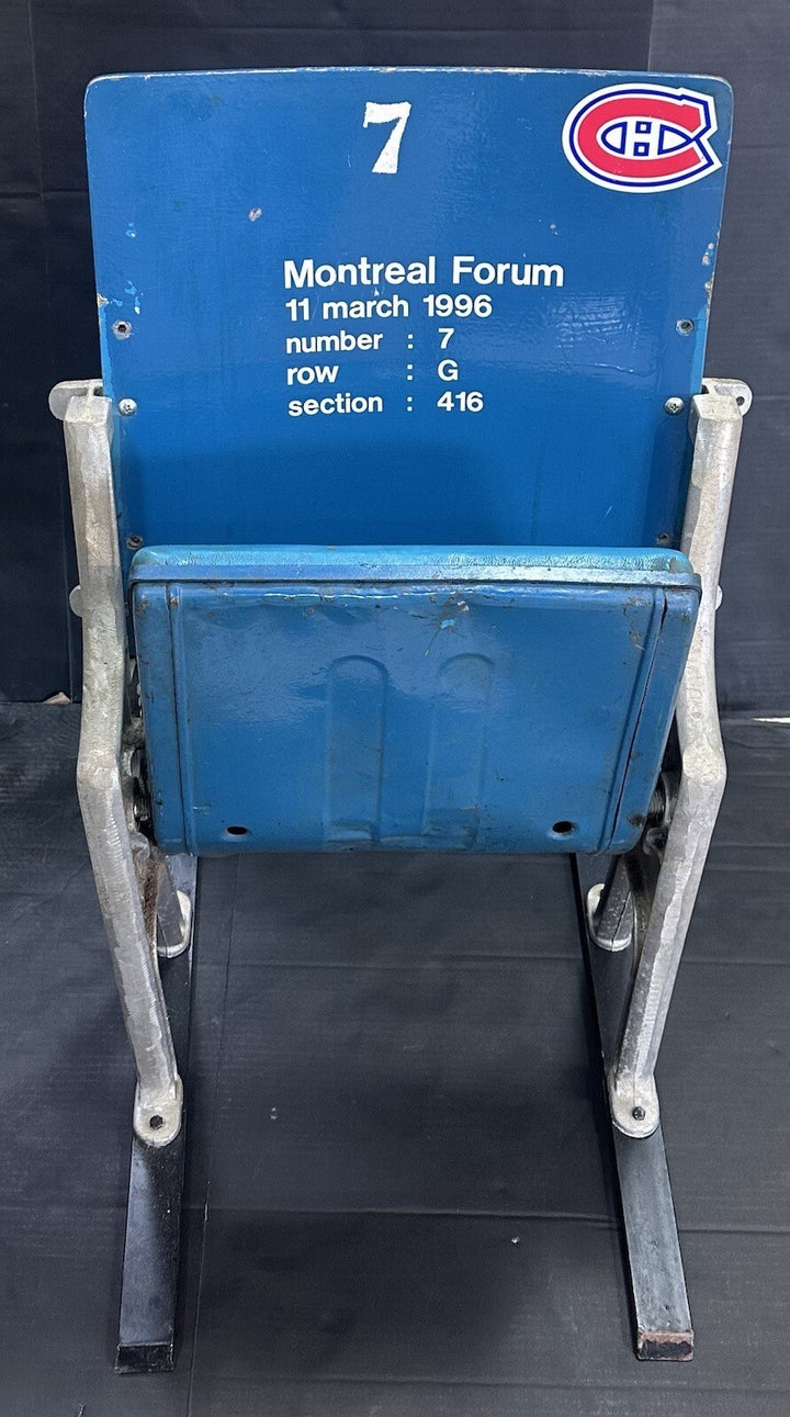 Montreal Forum Canadiens Blue Stadium Seat Chair 1924-1996 NHL Vintage Original