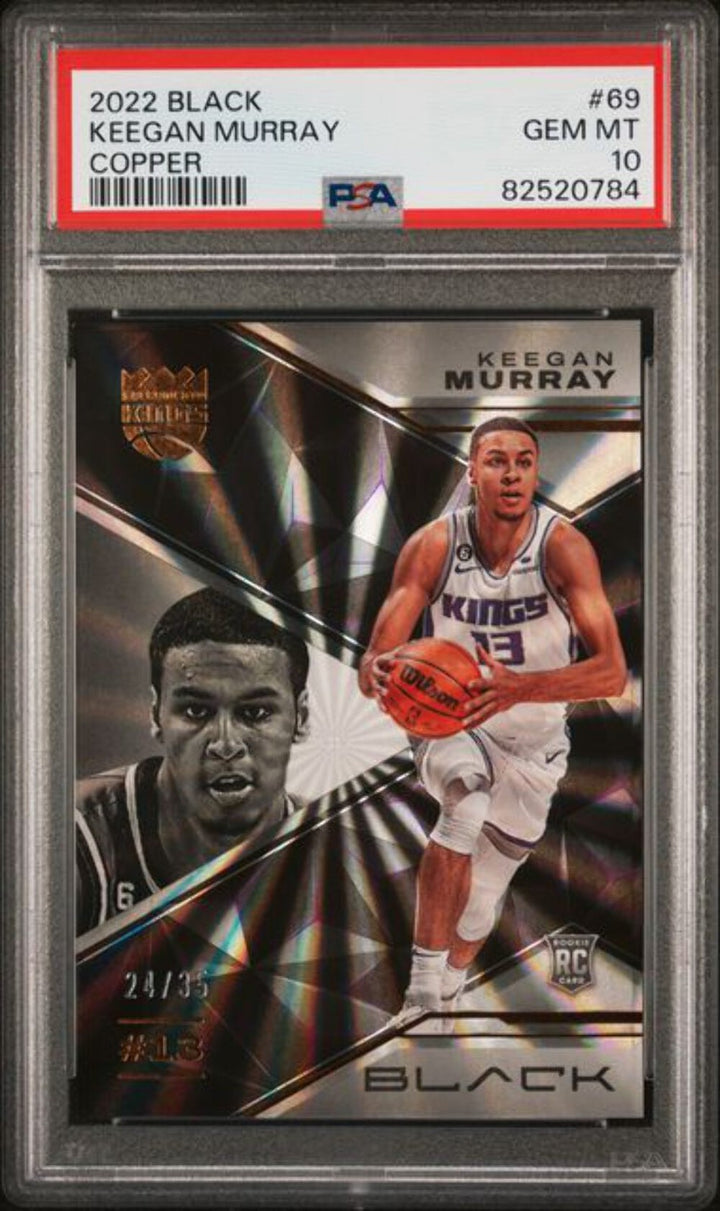 Graded 2022 Panini Black Keegan Murray #69 /35 Copper Rookie RC Card PSA 10 Mint