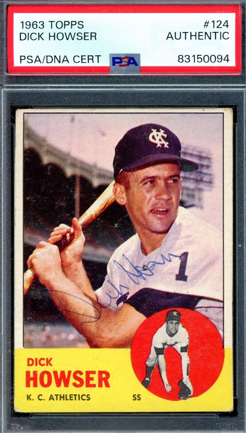 Dick Howser PSA DNA Signed 1963 Topps Autograph