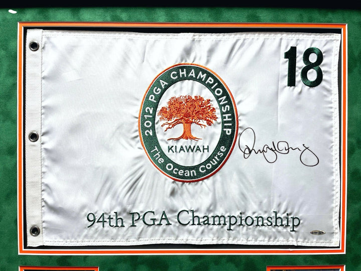 Rory McIlroy Signed 2012 PGA Golf Championship Pin Flag Framed UDA COA Autograph