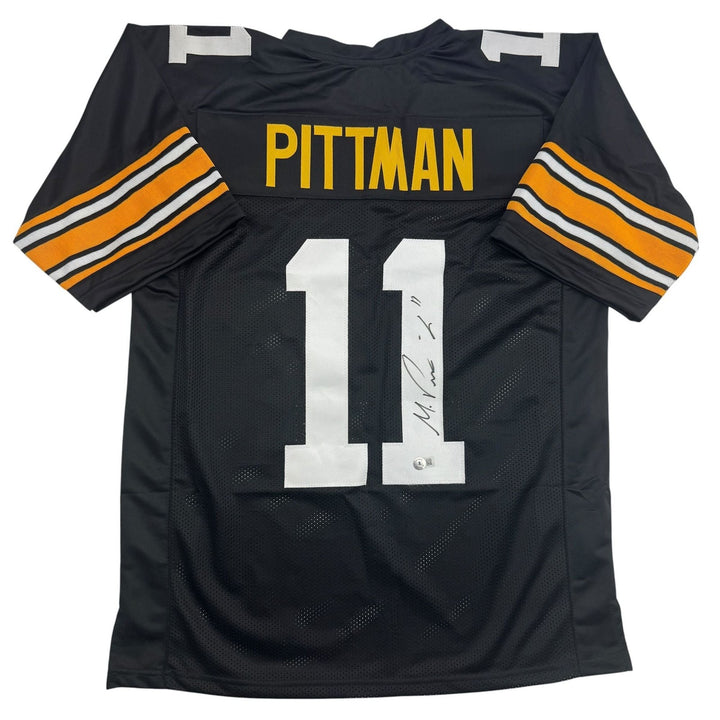 Autographed/Signed Michael Pittman Jr. Pittsburgh Black Jersey BAS COA