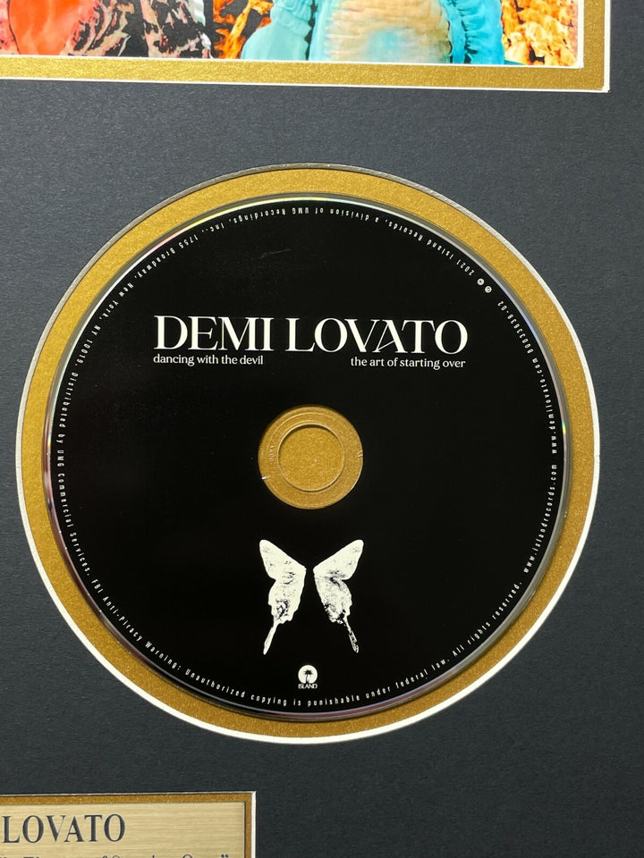 Demi Lovato Autographed "Dancing Devil" CD Album Framed Collage PSA/DNA Signed